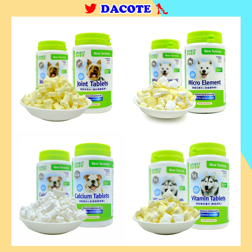 Viên canxi cho chó mèo SPIRIT bổ sung dinh dưỡng vitamin giúp chắc...