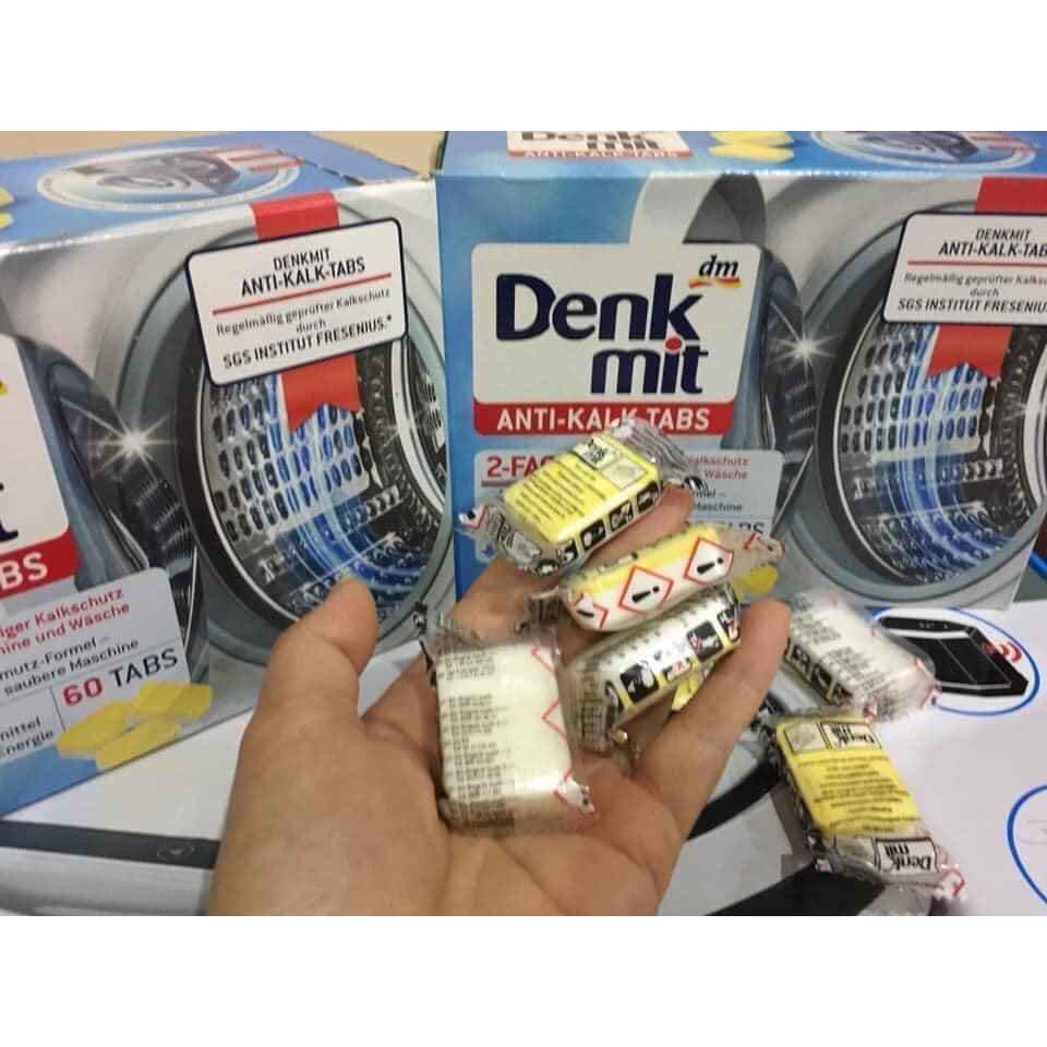 Viên tẩy lồng máy giặt Denkmit vệ sinh, làm sạch, loại bỏ cặn bẩn,...