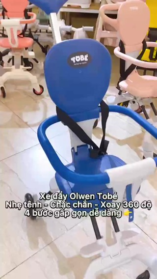 Xe đẩy Olwen Plus Tobé đảo chiều, gấp gọn có đệm và mái che tiện l...