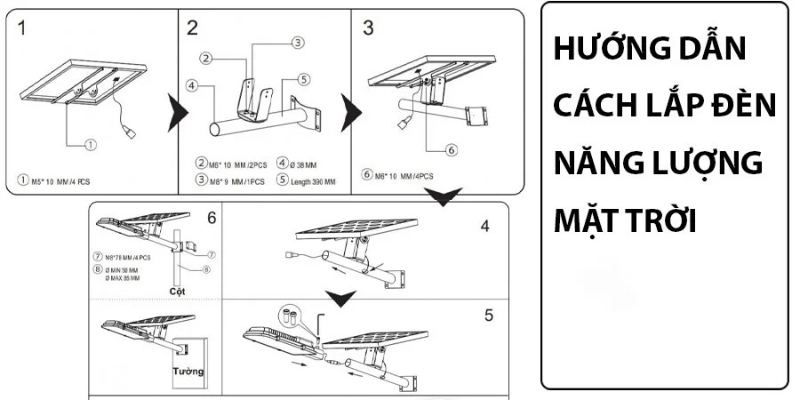 Hướng dẫn lắp đặt đèn đướng lá đơn giản