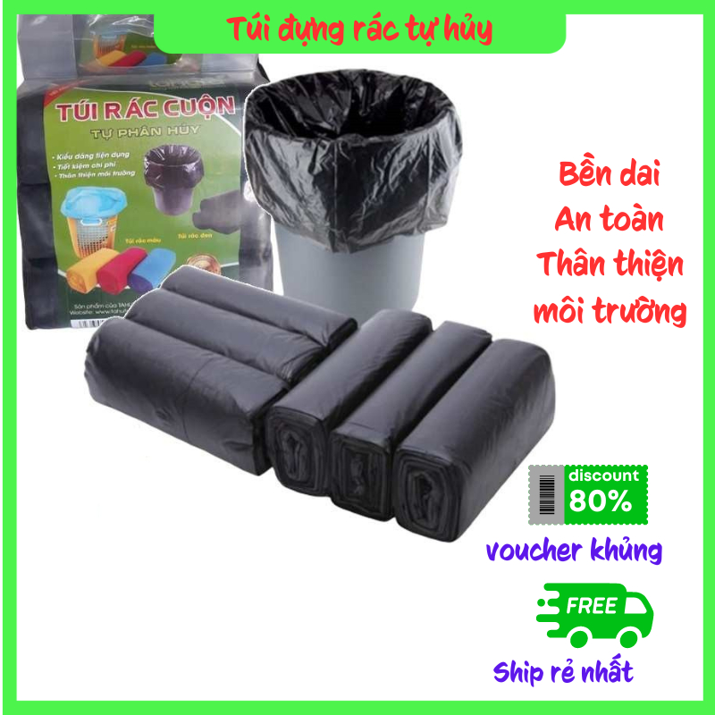 3 cuộn túi đựng rác tự phân hủy size to 55x65 cm bảo vệ môi trường... 3 cuộn túi đựng rác tự phân hủy size to 55x65 cm bảo vệ môi trường...