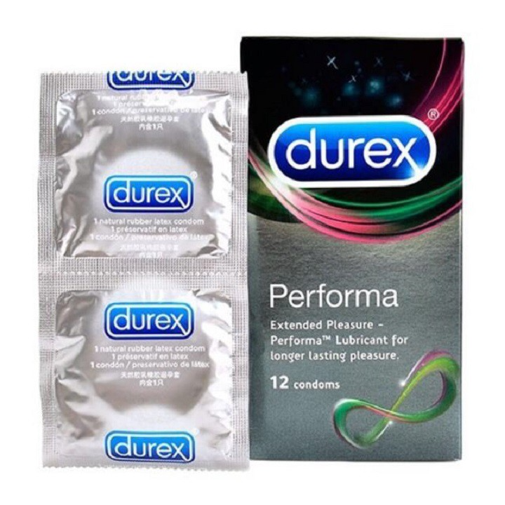 Bao Cao Su Durex Performa hộp 12 cái ( Tăng Dài Thời Gian QH ) che...