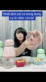 (BH 18Tháng) Máy Xay Ăn Dặm HATTIECS 8 lưỡi, Cối Thủy Tinh xay n...