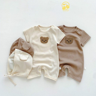 Bộ body cho bé trai, bé gái Đính Gấu dễ thương, Bodysuit cho bé ch...