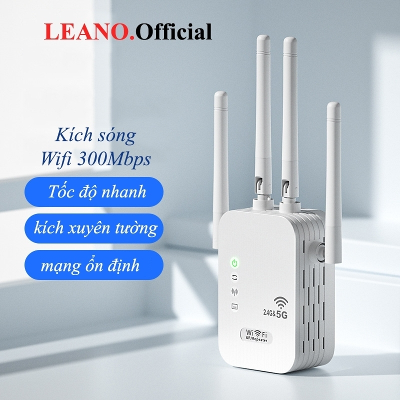 Bộ kích sóng wifi LEANO 4 râu tốc độ 300Mbps Bộ kích sóng wifi LEANO 4 râu tốc độ 300Mbps