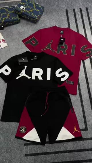 Bộ Quần Áo Nam Jor Đan In Chữ Paris Siêu Đẹp - Chất Liệu Poly Cá S...