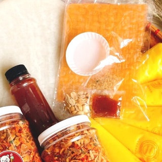 COMBO Bánh tráng phơi sương 500G  Tép hành phi 400  Bơ hột gà 500G...