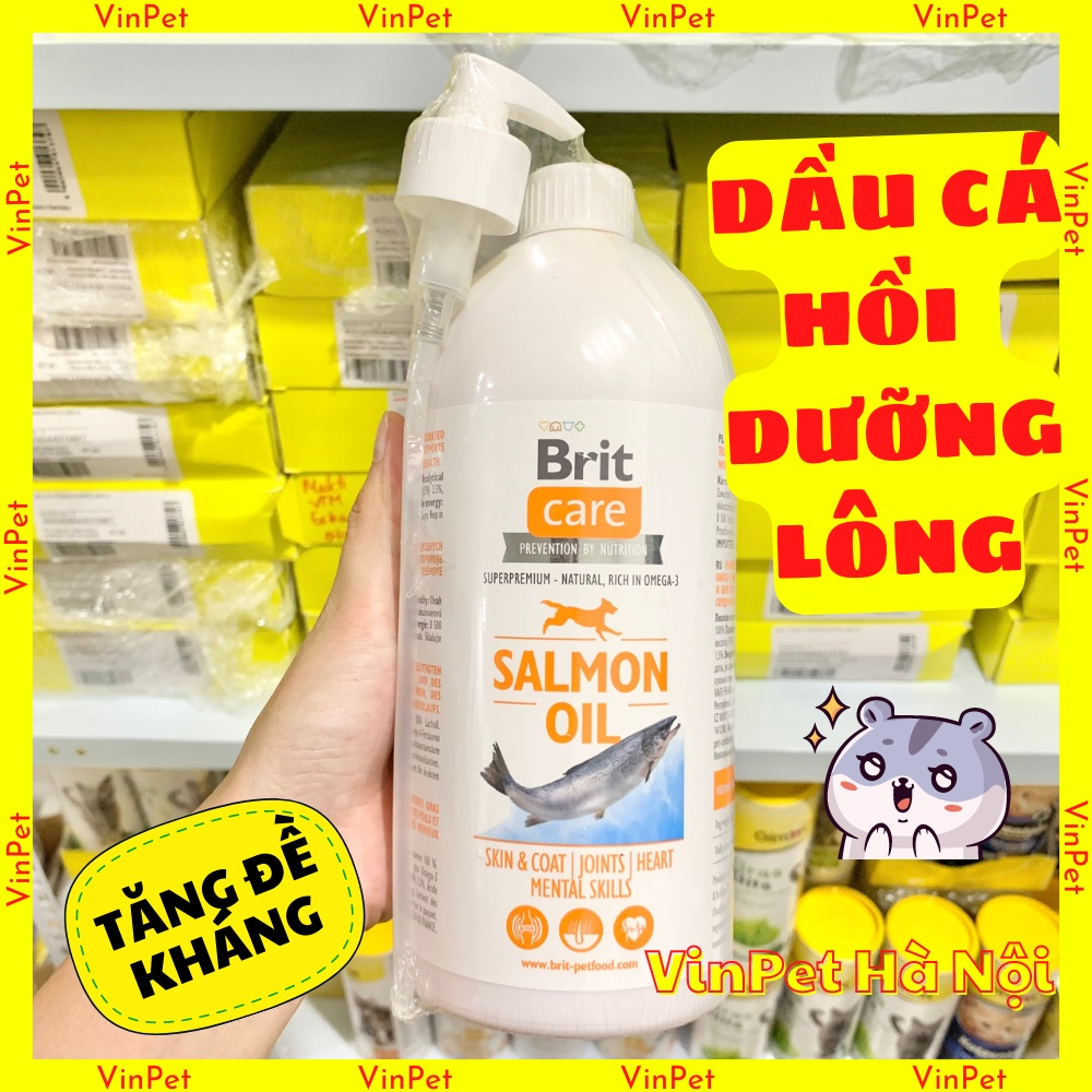 DẦU CÁ HỒI DƯỠNG LÔNG VÀ TĂNG ĐỀ KHÁNG CHO CHÓ MÈO BRIT CARE NHẬP ...