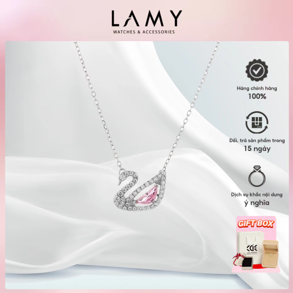Dây chuyền thiên nga CDE Crystal Swan Necklace Silver CDE6042SV - ...