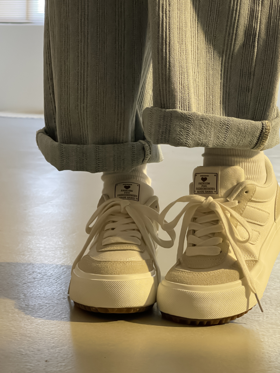 Giày thể thao nữ basic Giày nữ đi học giày vải vanvas phối da lộn ...