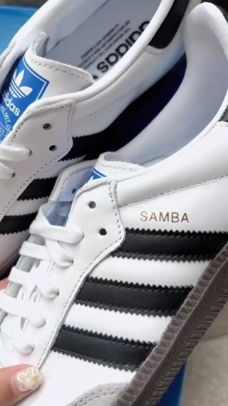 Giày thể thao Samba Classic White đen đế nâu bản cao cấp, giày sam...