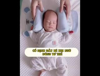 Gối chặn định hình đầu cho bé sơ sinh chống méo đầu bẹp đầu, gối c...