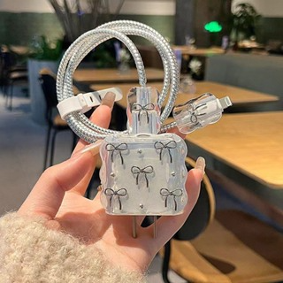 [Nơ Viền Sóng] Bộ phụ kiện bảo vệ củ sạc và cáp sạc cho iphone PD1...