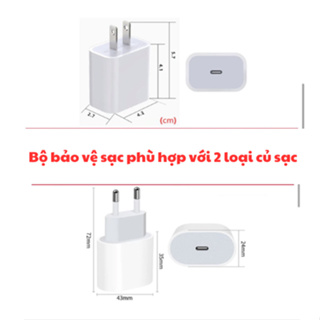 [Nơ Viền Sóng] Bộ phụ kiện bảo vệ củ sạc và cáp sạc cho iphone PD1...