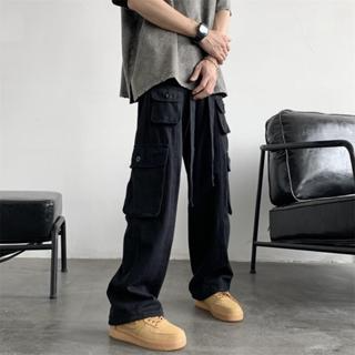 Quần jean túi hộp nam nữ ống rộng suông, Quần hộp nam kaki cargo p...