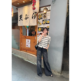 SMOKE LOOSE PLEAT WIDE JEANS - Quần jeans ống rộng form to Menswea...