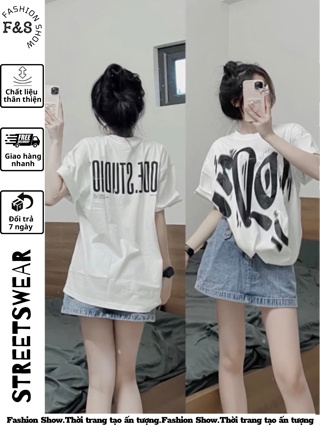 Áo thun tay lỡ unisex form rộng CODE STUDIO - Áo phông F&S nam nữ,...