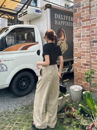 Quần ống rộng vải linen form xuông may dập ly, quần ống suông nữ l...