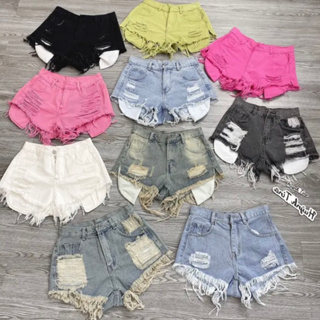 Quần Short Jeans Nữ Quần Bò Nữ Lưng Cao Túi Dài Đủ Màu Chất Vãi Dà...