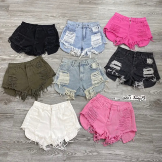 Quần Short Jeans Nữ Quần Bò Nữ Lưng Cao Túi Dài Đủ Màu Chất Vãi Dà...