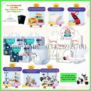 [Kèm Quà] Tã/bỉm quần dán Gooby ngày-đêm chống tràn hiệu quả đủ si...