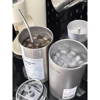 Ly giữ nhiệt Americano Inox 304 Cao Cấp Không Gỉ,Tặng ống hút siêu...