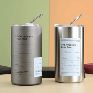 Ly giữ nhiệt Americano Inox 304 Cao Cấp Không Gỉ,Tặng ống hút siêu...