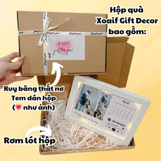 [TẶNG HỘP  RƠM] Khung ảnh thiết kế để bàn làm quà tặng sinh nhật, ...