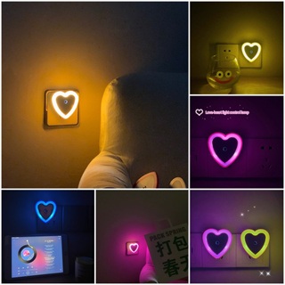 Đèn Ngủ Cảm Biến Thông Minh, Đèn Cảm Ứng LED Ngủ Hình Trái Tim Dùn...