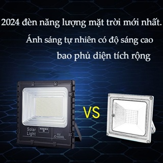 Đèn năng lượng mặt trời 1200W có điều khiển đen pha led ngoài trời...