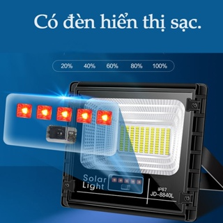 Đèn năng lượng mặt trời 1200W có điều khiển đen pha led ngoài trời...