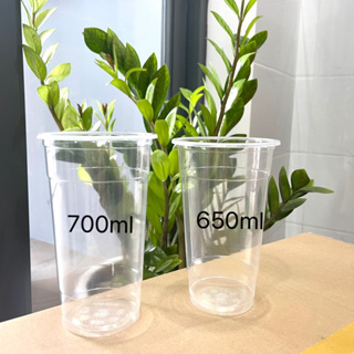 Lốc 50 Ly Nhựa PP Trơn Đáy Bằng Loại Dày 360ml, 500ml, 650ml, 700m...