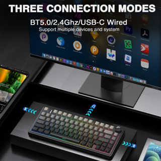 Bàn Phím Cơ aula f75 75 80 Phím rgb bluetooth 2.4g Dùng Để Chơi Ga...