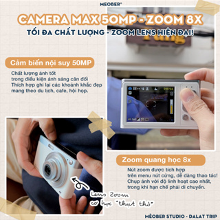 [Tặng thẻ nhớ] Máy Chụp hình mini digital v2 50MP Super Zoom, quay...