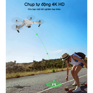 Drone camera 4k mini Máy Bay Flycam trang bị camera kép 4k - Lai C...