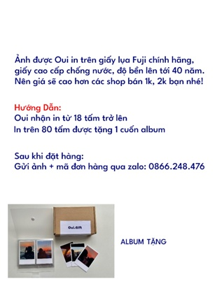 In ảnh theo yêu cầu - Giấy lụa cao cấp - khung Photocard chất lượn...