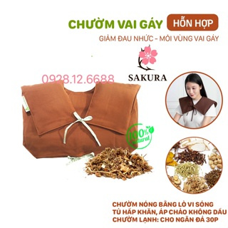 Túi chườm thảo dược Sakura, chườm mắt, vai gáy, body, lưng bụng, k...
