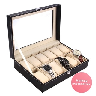 Hộp đựng đồng hồ bọc da PU 15 mẫu có chốt chống trộm... Hộp đựng đồng hồ bọc da PU 15 mẫu có chốt chống trộm...