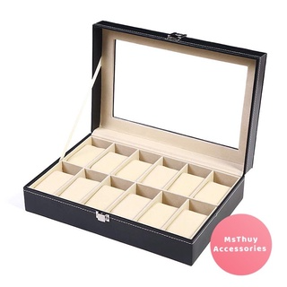 Hộp đựng đồng hồ bọc da PU 15 mẫu có chốt chống trộm...