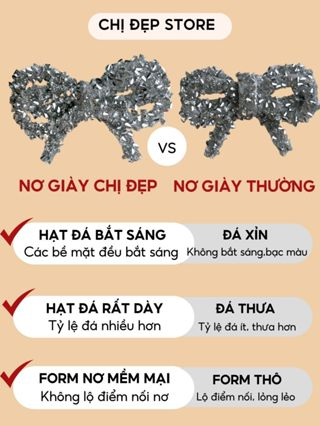 Giày cao gót 7 phân kim tuyến phối mika đính nơ, giày cưới cô dâu ...