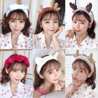 Băng đô rửa mặt bờm cài tóc turban dễ thương cute tai thỏ mèo quà ...