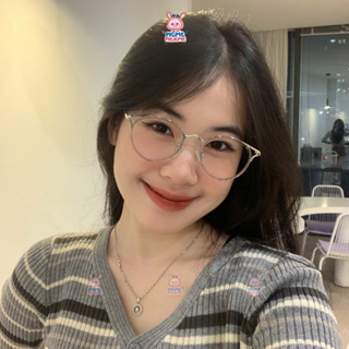 Gọng kính cận nữ mắt tròn chất liệu nhựa lõi kim loại xinh xắn, dễ...