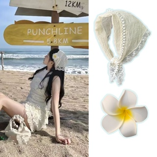 [Magpie] Khăn lụa Pháp khí quyển Băng đô nữ Khăn trùm đầu ren Pháp...