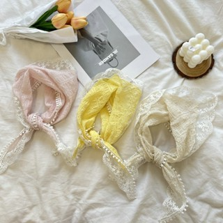 [Magpie] Khăn lụa Pháp khí quyển Băng đô nữ Khăn trùm đầu ren Pháp...