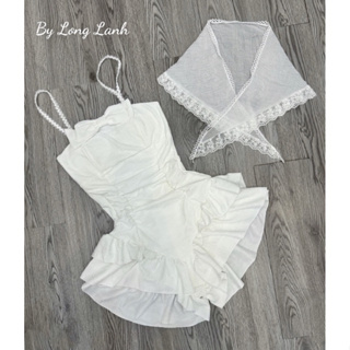 Sét đồ nữ bikini đi biển váy đi biển siêu xinh vải sóng xốp nổi hà...