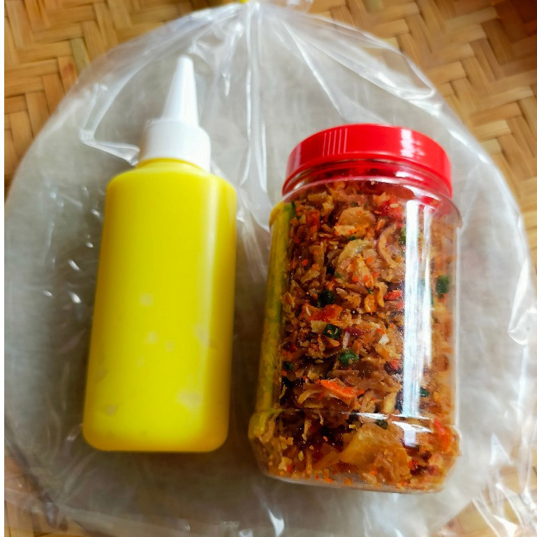 COMBO bánh tráng phơi sương muối tép hành NHỎ (Tặng bơ)...