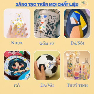 Bút màu acrylic marker - Màu acrylic Thế hệ mới ( Tăng Thêm 90% Mự...