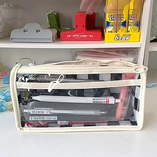 Hộp bút Túi Đựng Bút Màu Đen Sức Chứa Lớn Phong Cách Hàn Quốc Cho ...