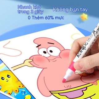 Bút Đánh Dấu Acrylic Màu 120 Không Thấm Nước Không Phai Màu Nghệ T...