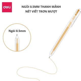 EG118 Bút bi nước mực gel bấm nhiều màu 0.5mm Deli nhanh khô viết ...